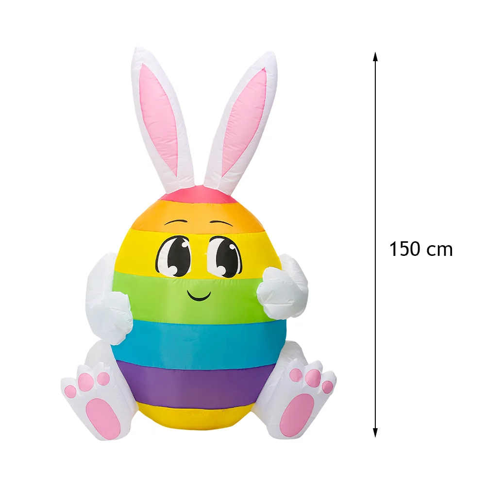 

New Easter Decoration Rainbow Bunny Room Decoration Egg Inflatable Halloween Outdoor Venue Props Decoration Remarks Egg Bunny