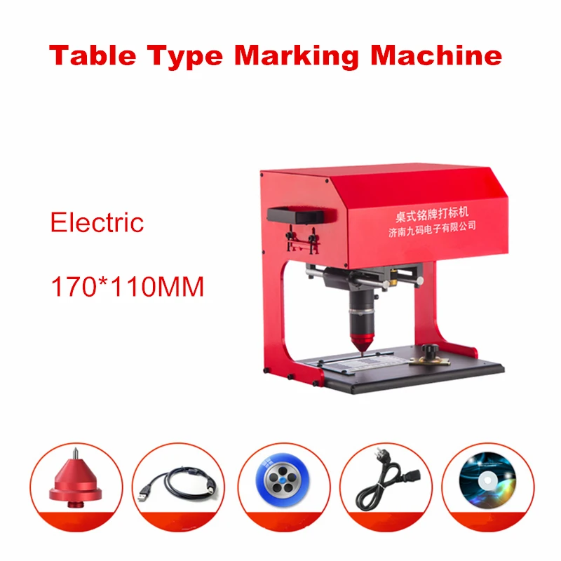 

Electric Desktop nameplate marking machine 170 * 110mm pneumatic Engraving machine for metal parts