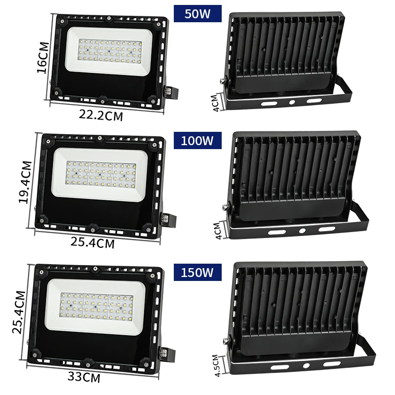 LED Floodlight 50W 30W 20W 10W Ultra Thin Led Flood Light Spotlight Outdoor 220V IP65 IP 65 SMD 5730 Outdoor Wall Lamp Cold Warm