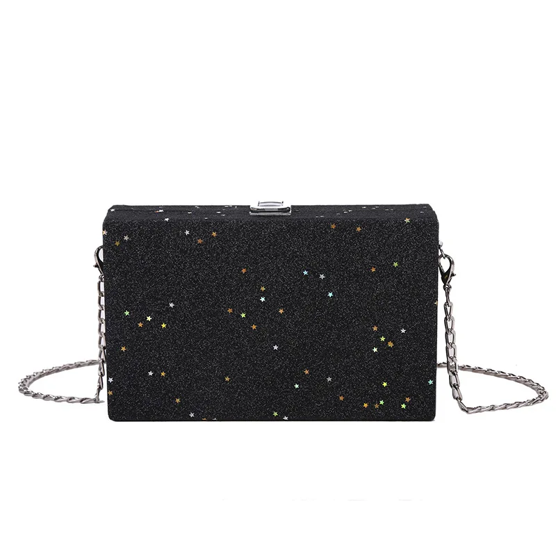

2020 New Glitter Candy Color Lady Fashion Clutch Bag Luxury Sequins Handbags Women Flap Crossbody Shoulder-Bags