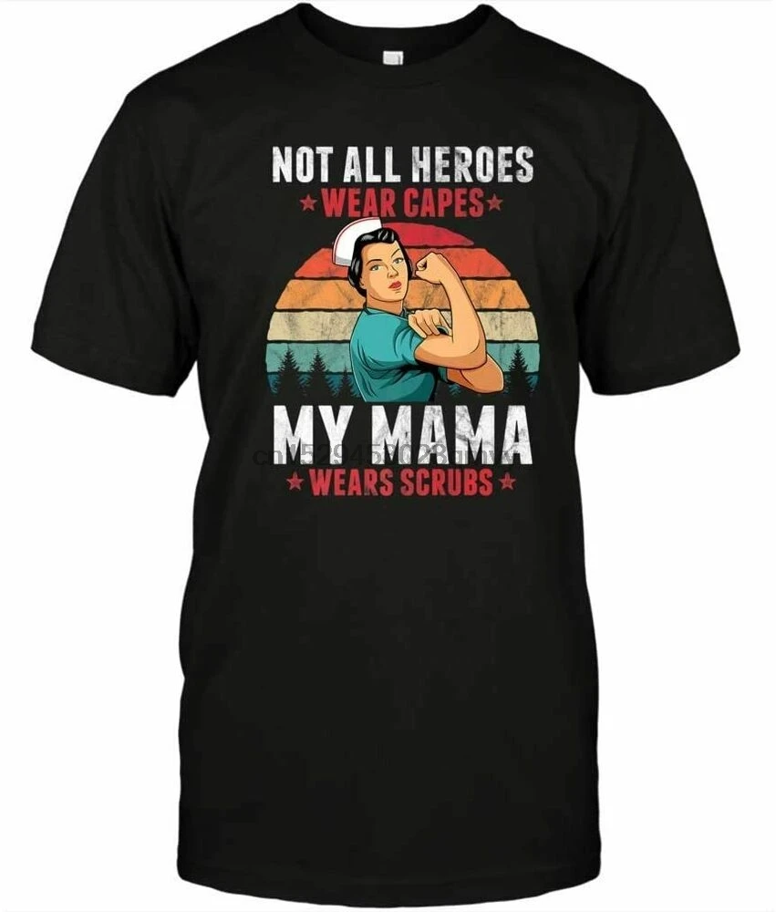 Надпись не все герои накидки моя мама носит скрабы подарок медсестре