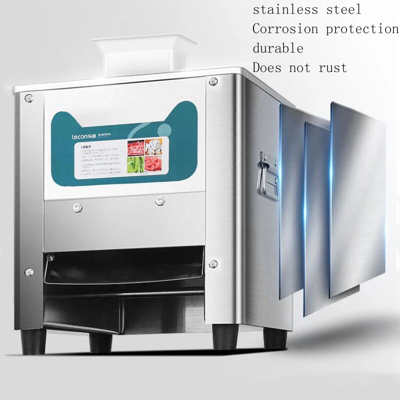 

New 680W commercial electric meat slicer Pure copper motor Fast slicer Automatic vegetable cutter Stainless steel meat grinder