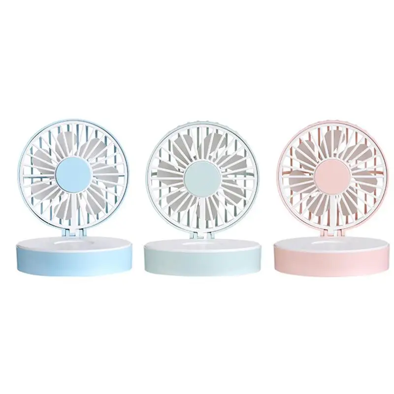Зеркало для макияжа мини USB зарядка Многофункциональный Складной вентилятор