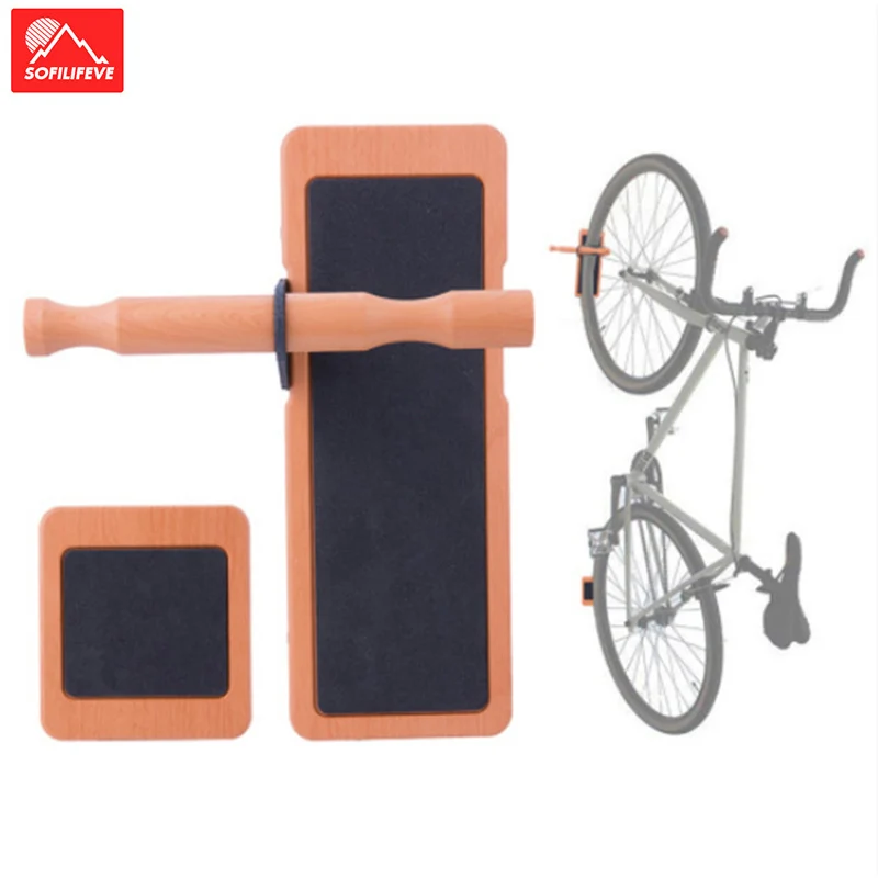 Деревянный держатель для велосипеда MTB дорожный велосипед настенное крепление