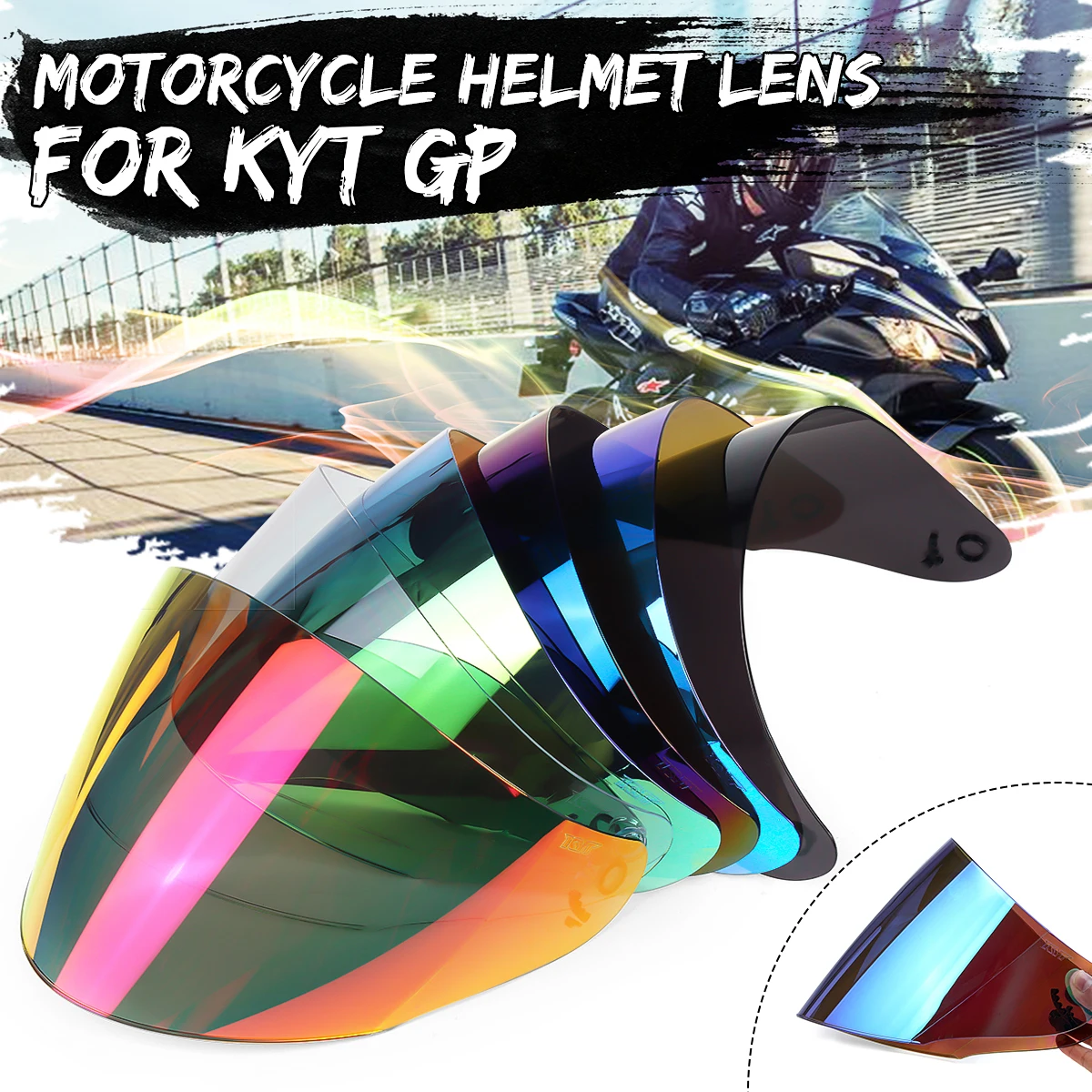 Защитный козырек для мотоциклетного шлема KYT GP | Автомобили и мотоциклы