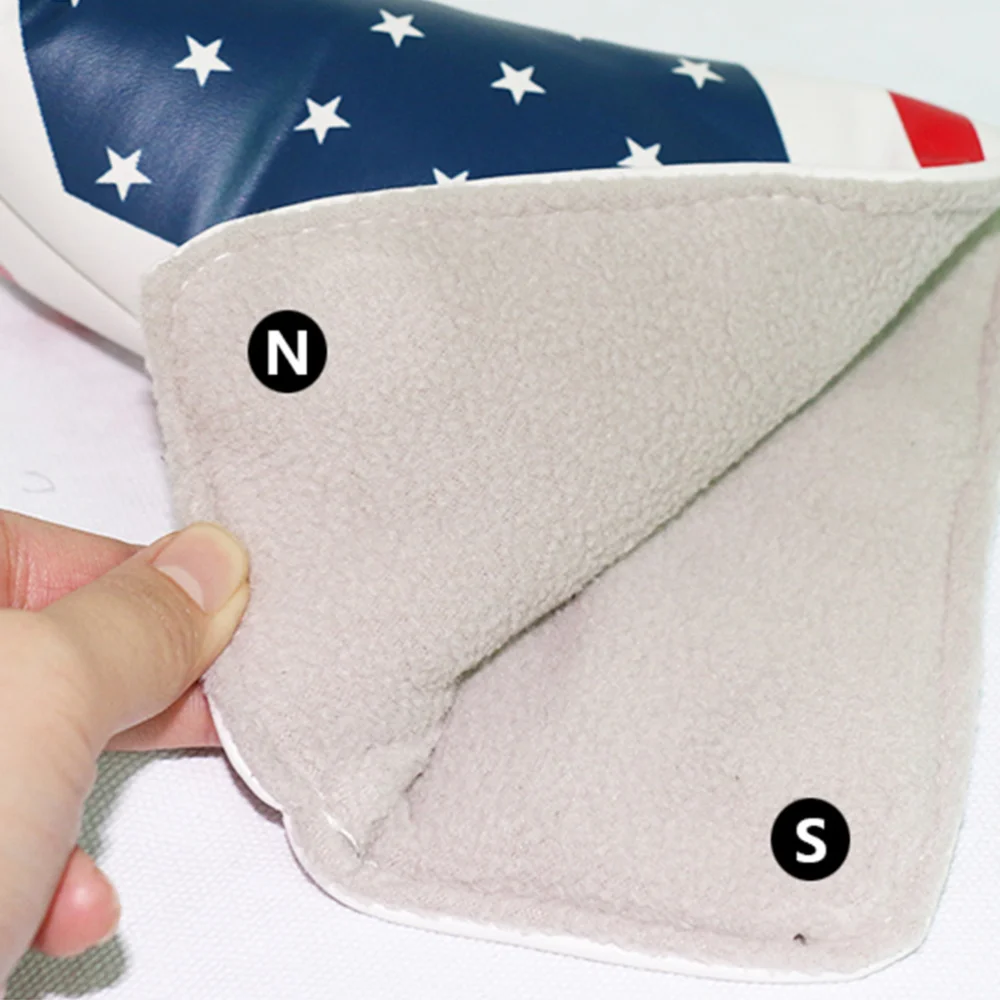 

American Flag Pattern Practical Club Head Cover PU Leather Headcovers Club Head Protector Case for Indoor Outdoor Playing Suppli