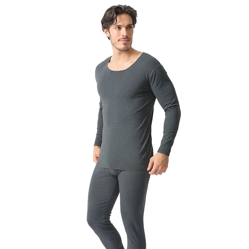 

Winter Sets 2020 New Thermal Underwear For Men Seamless Hot Velvet Long Johns O-Neck Elastic Undershirts Pants Homewear 2Pcs/Set