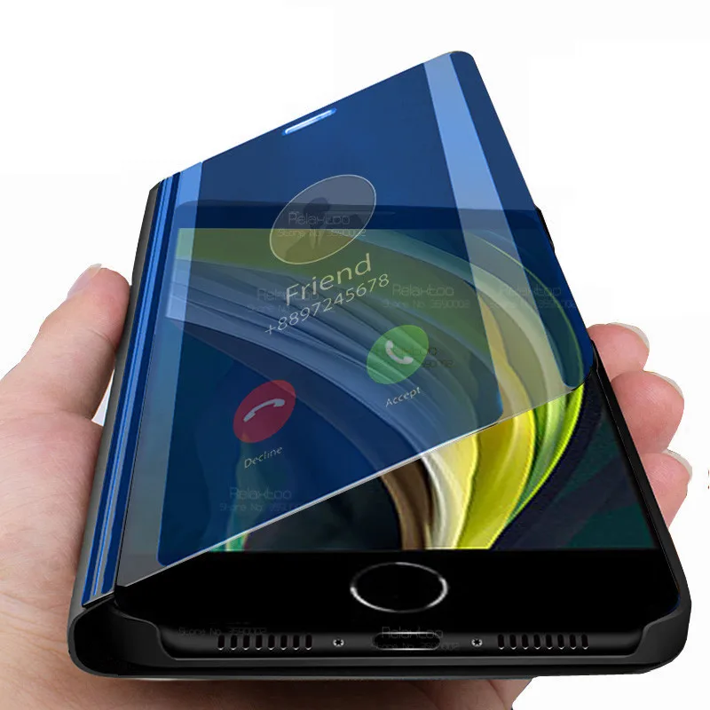 Чехол для apple iphone se 2020 умный зеркальный флип-чехол 2 se2 se2020 Aifon i phone чехол-книжка