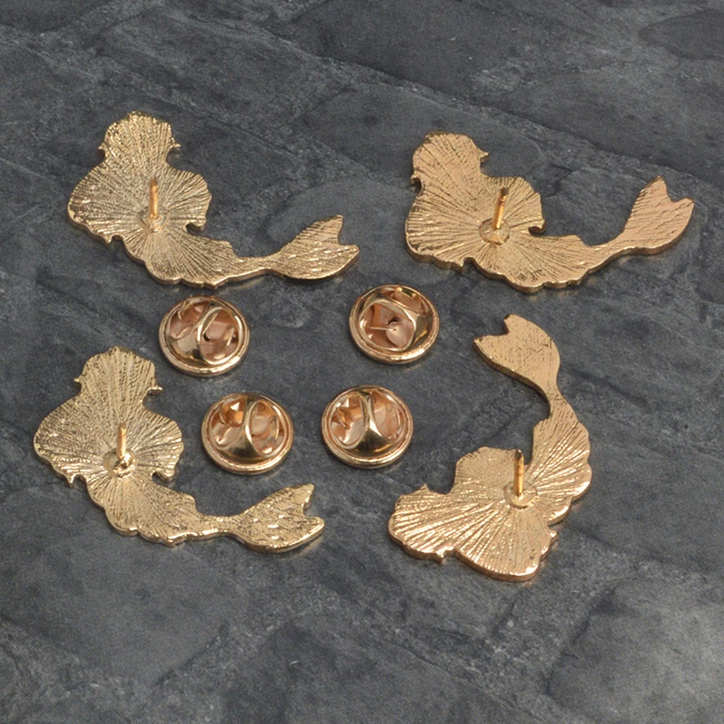 Женская Брошь Подарочная эмалированная заколка Lucky Fish Koi белая розовая черная