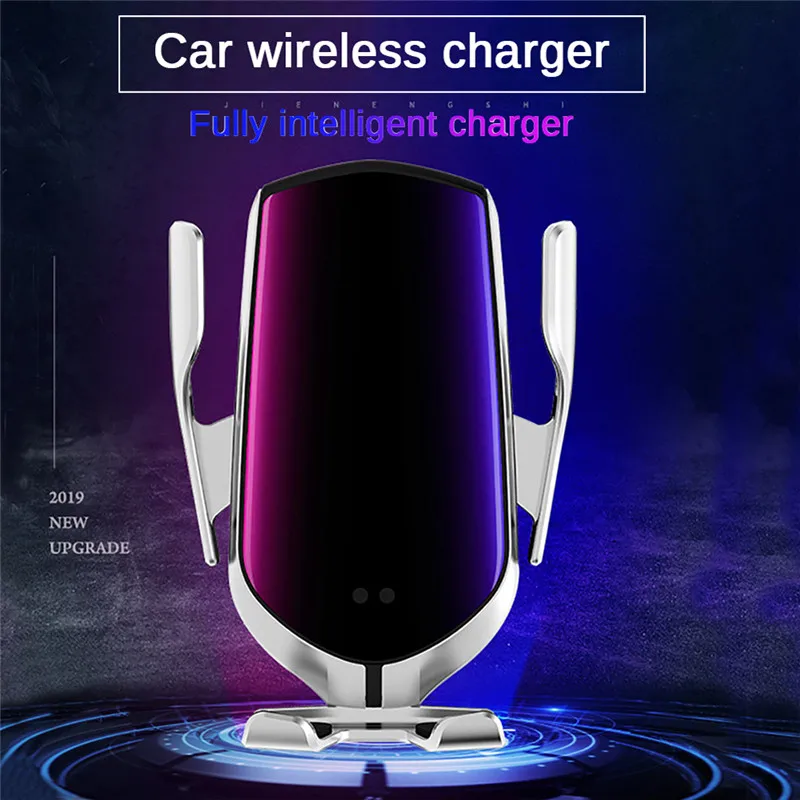 Automatic Clamping Wireless Car Charger Phone Holder Qi Fast Charging Infrared Sensor Accessories Interior Stand Auto Mount | Автомобили и