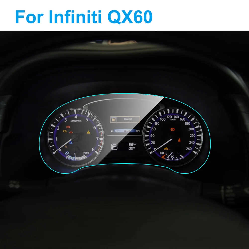 

For Infiniti QX60 2014-18 Interior Car Instrument Panel Screen Protector TPU Film Dashboard Membrane Protective Film Car Acces