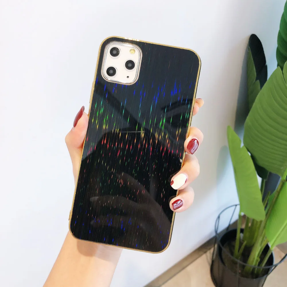 OTAO Luxury Colorful Case For iPhone 11 Pro MAX XR X XS 7 8 Plus Starry Sky Cover Shiny 6 6s 10 Plating Cases | Мобильные телефоны