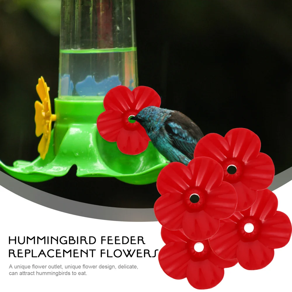 

25pcs Hummingbird Feeder Replacement Flower Flower for Feeder Use (Red)