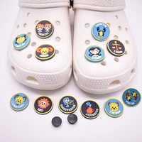 free shipping 1 pcs crocs charms cartoon twelve constellations shoe decoration round shape slipper accessorie for kids party