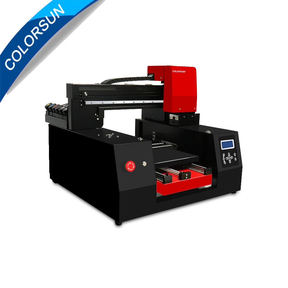 Цветной планшетный принтер A3 + 12 цветов для футболок и текстиля Epson DX9 * 2 330*420 мм с