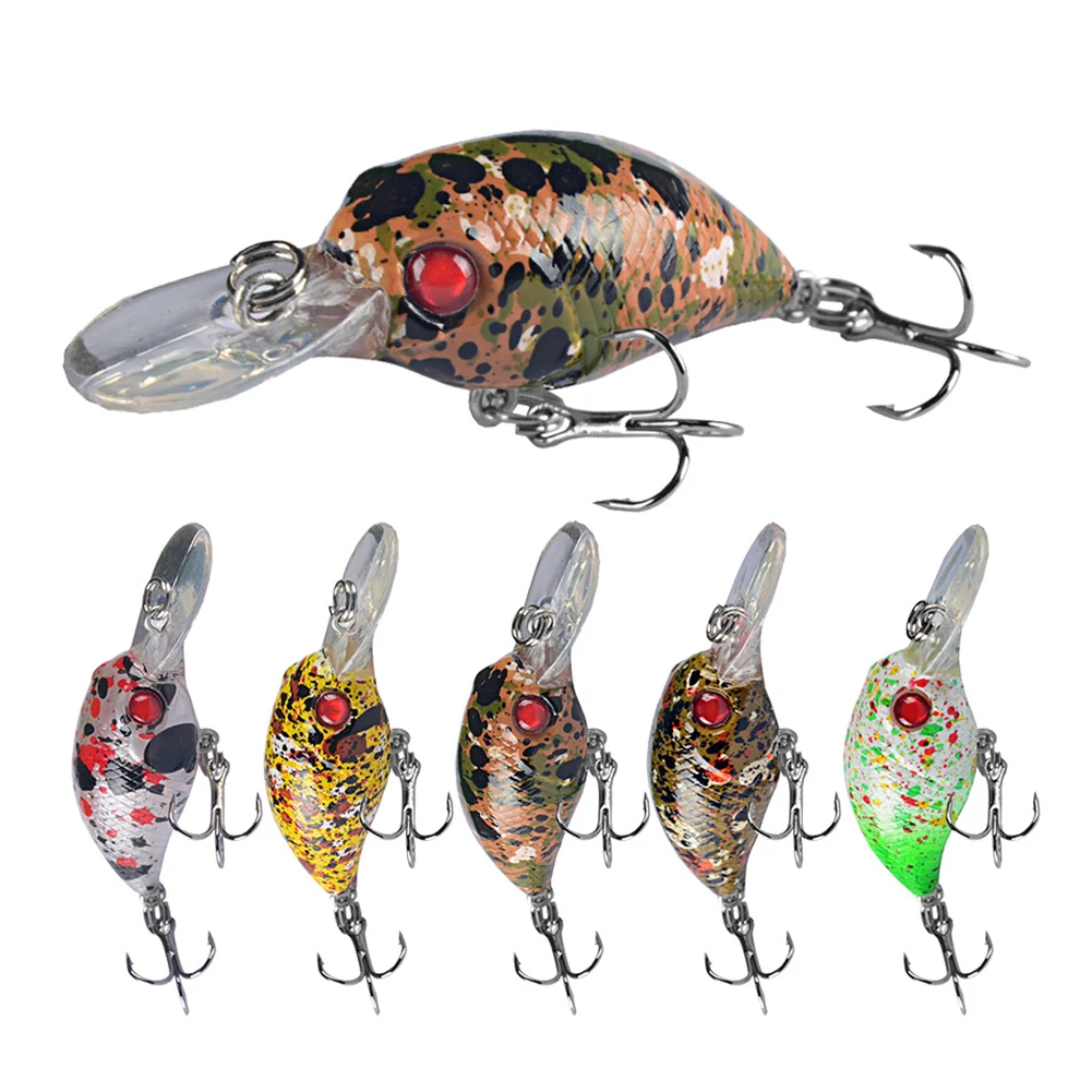 

4.5cm 3g Crankbait Fishing Lure Minnow Lure with 3D Eyes ABS Body Artificial Jig Wobblers Fishing Bait Artificial Hard Bait