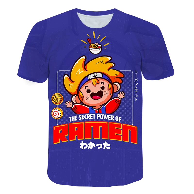 

Ninja Anime Young Children T-Shirts Summer O-Neck 3D Printed Kids Clothes Oversized Short Sleeved Cartoon Parent-child Wear Tops