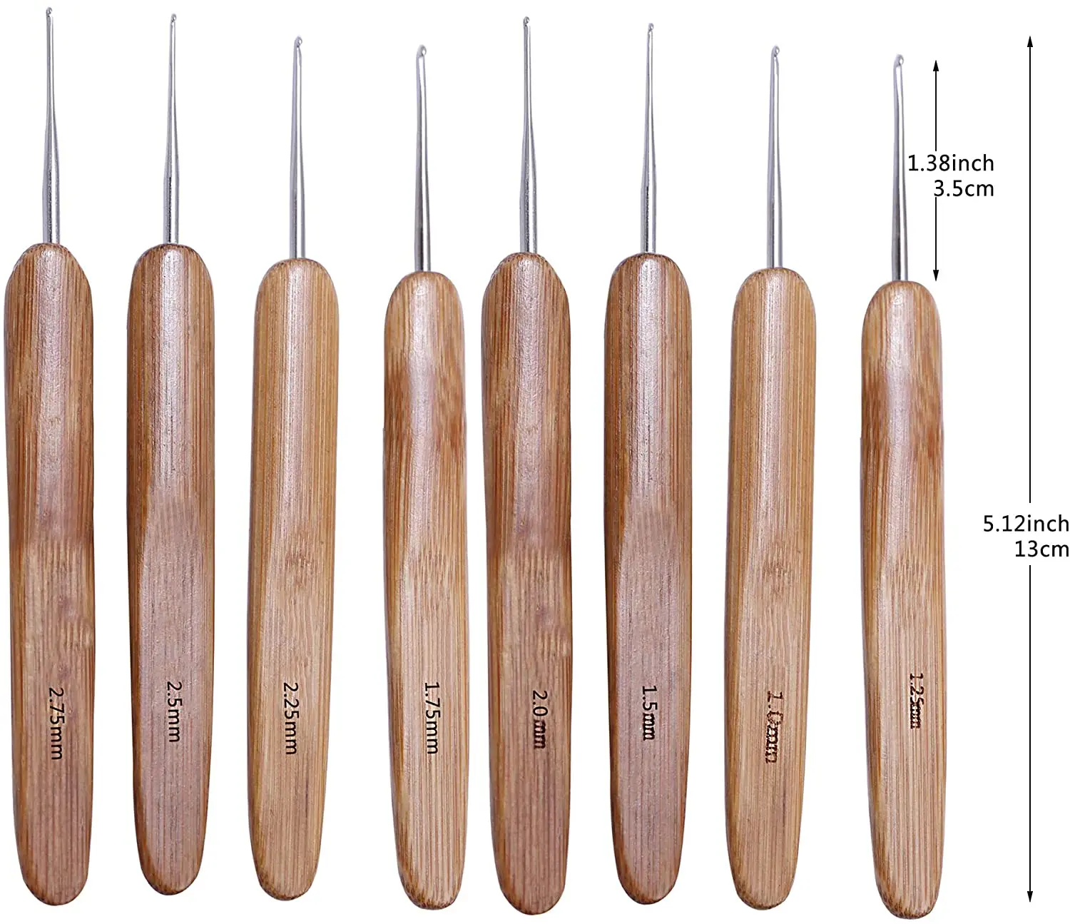 LMDZ 20 штук бамбуковый вязальный крючок комплект крючков для вязания спицы легкие