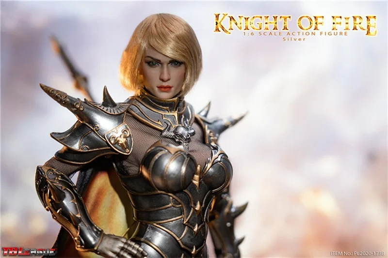 

TBLeague 1/6th Light Neck Collar Armor Model PL2020-173 B Knight Fire Silver Version For Mostly 12 inch Women Doll Accessories
