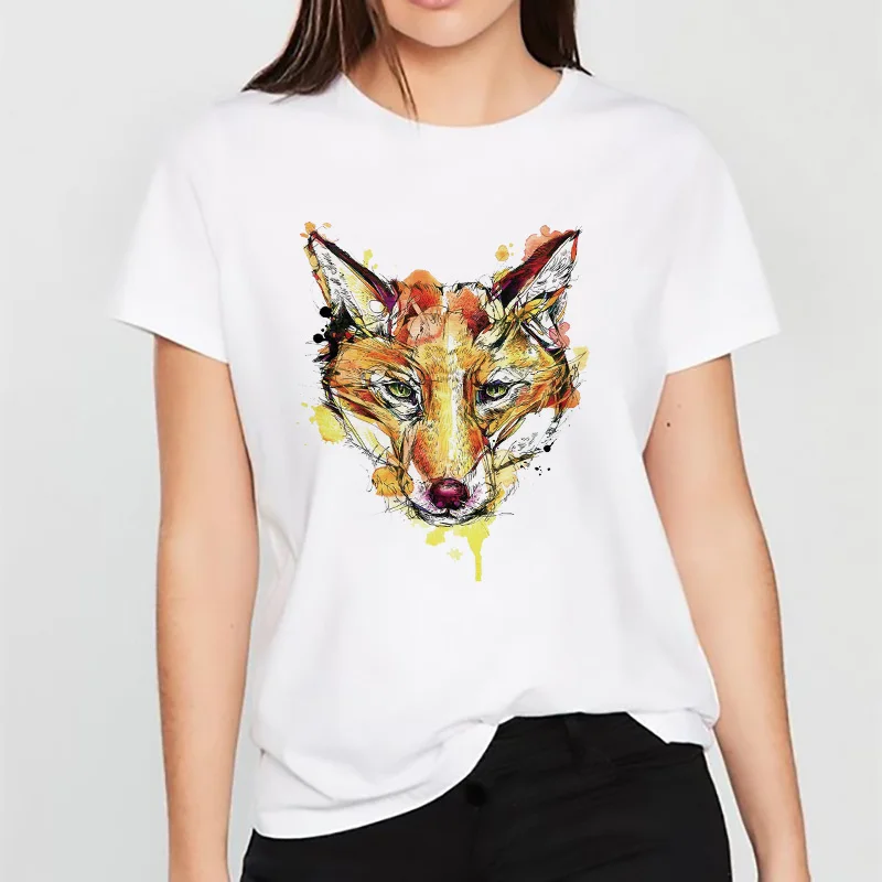 

Футболка женская летняя с коротким рукавом, с мультяшным принтом