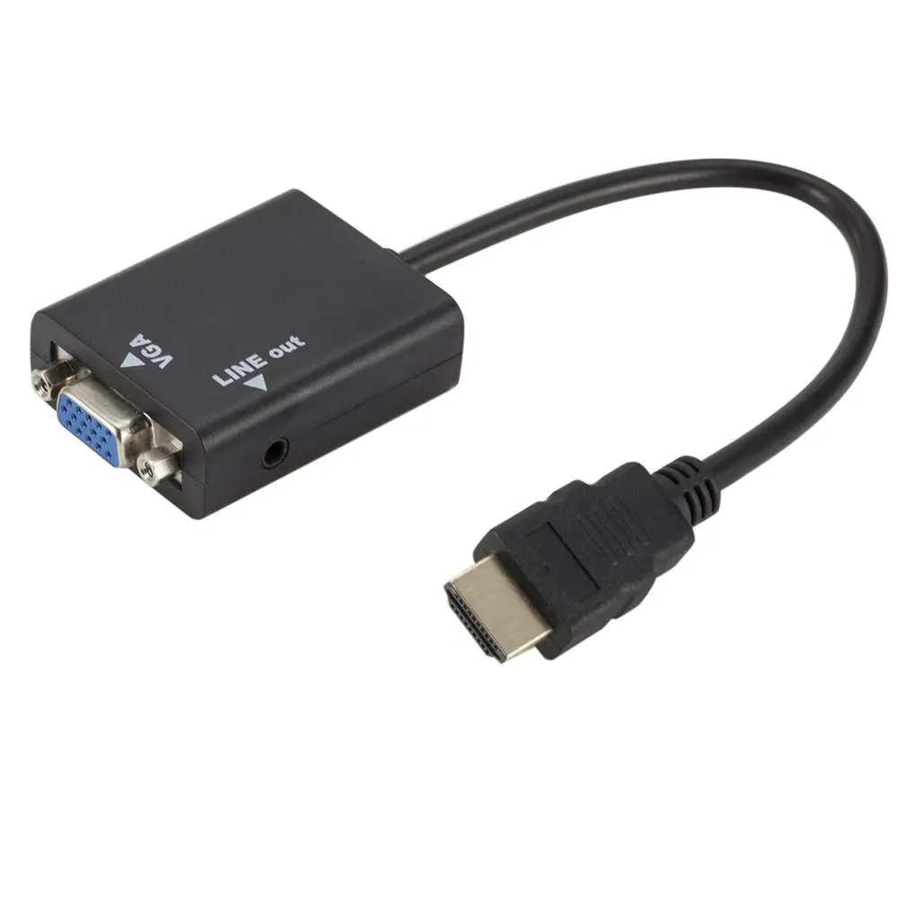 VGA штекер HDMI выход 1080P Full HD с Аудио ТВ AV Видео кабель портативный конвертер адаптер