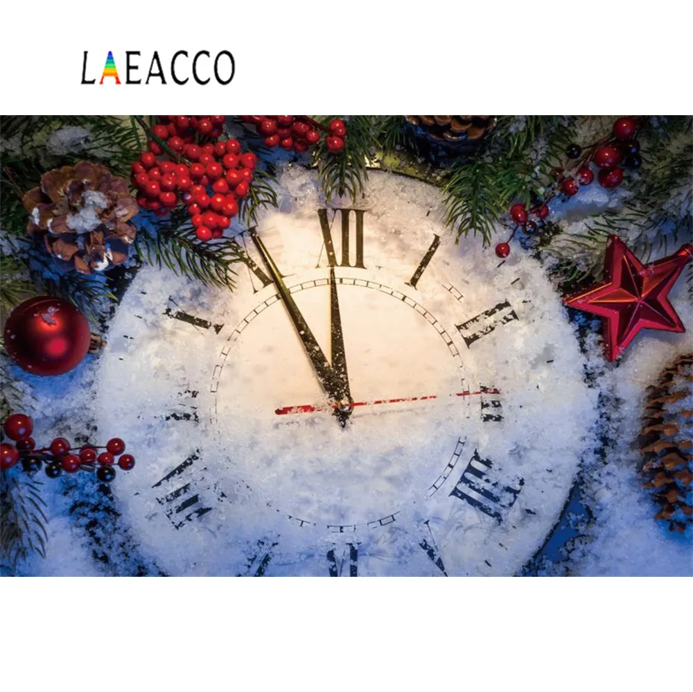 Laeacco счастливый год блеск цифровые часы светильник боке горошек Детские Фото фоны фотография фон для фотостудии