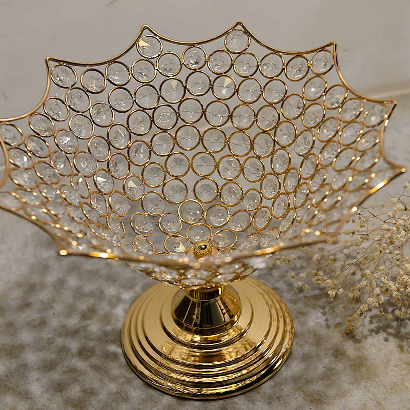 

Creative Crystal Fruit Plate Plastic With Base Fruit Plate Platter Dried Fruit Plate Snack Plate