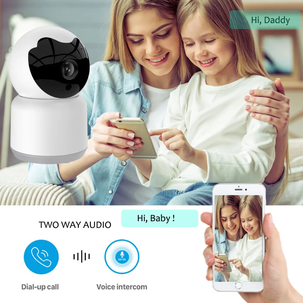 VIRCSYW 3MP Tuya smart Камера WI-FI Беспроводной домашней безопасности ИК Ночное видение