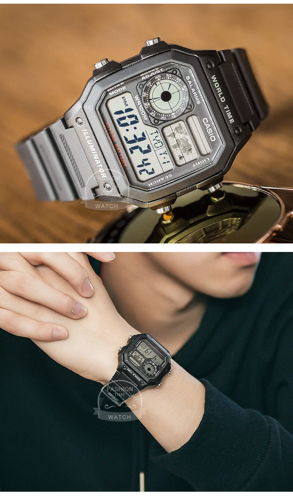 Часы Casio Взрыв часы мужские лучшие марки класса люкс LED военные цифровые часы спортивные Водонепроницаемые часы кварцевые мужские часы relogio masculino reloj hombre erkek kol saati montre homme zegarek meski AE1200