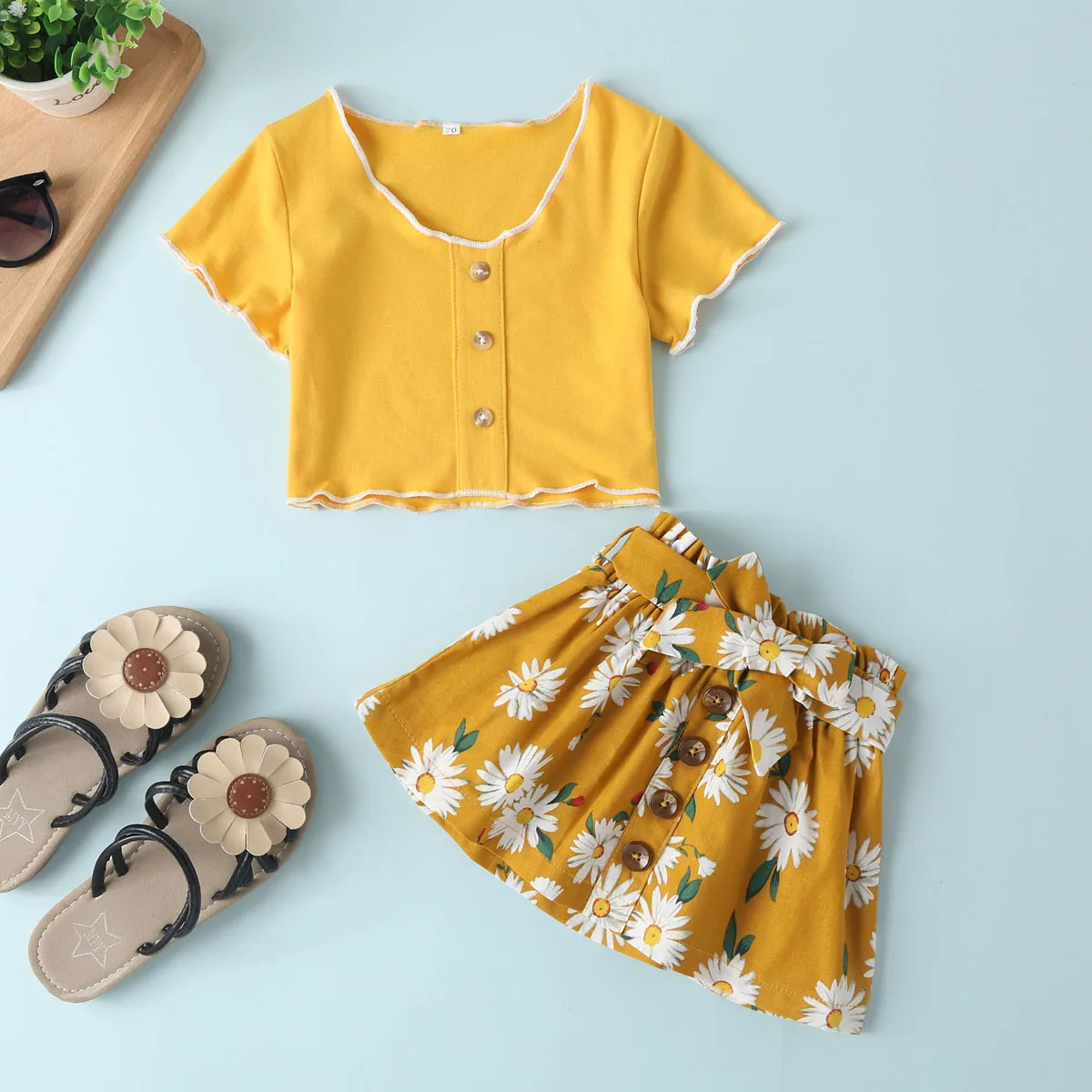 Pudcoco/Новейшая модная одежда для маленьких девочек Однотонная футболка топы с