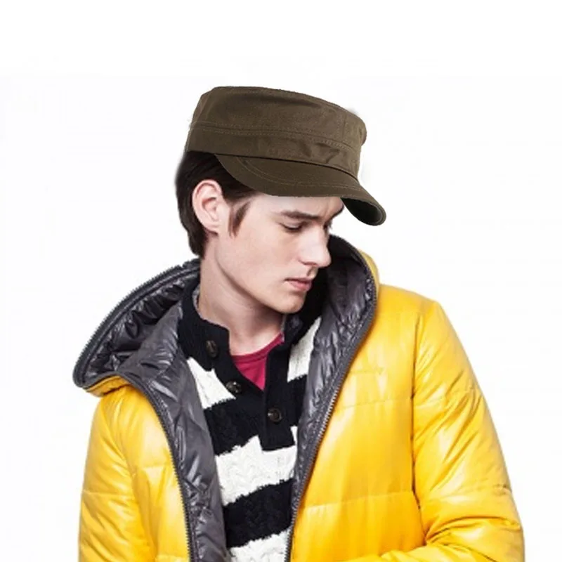 Плоские мужские Летние регулируемые весенние армейские кепки бейсбольные