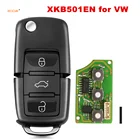 RIOOAK 5 шт. XHORSE XKB501EN проводной универсальный дистанционный ключ для Volkswagen B5 Тип 3 кнопки для VVDI ключ инструмент английская версия