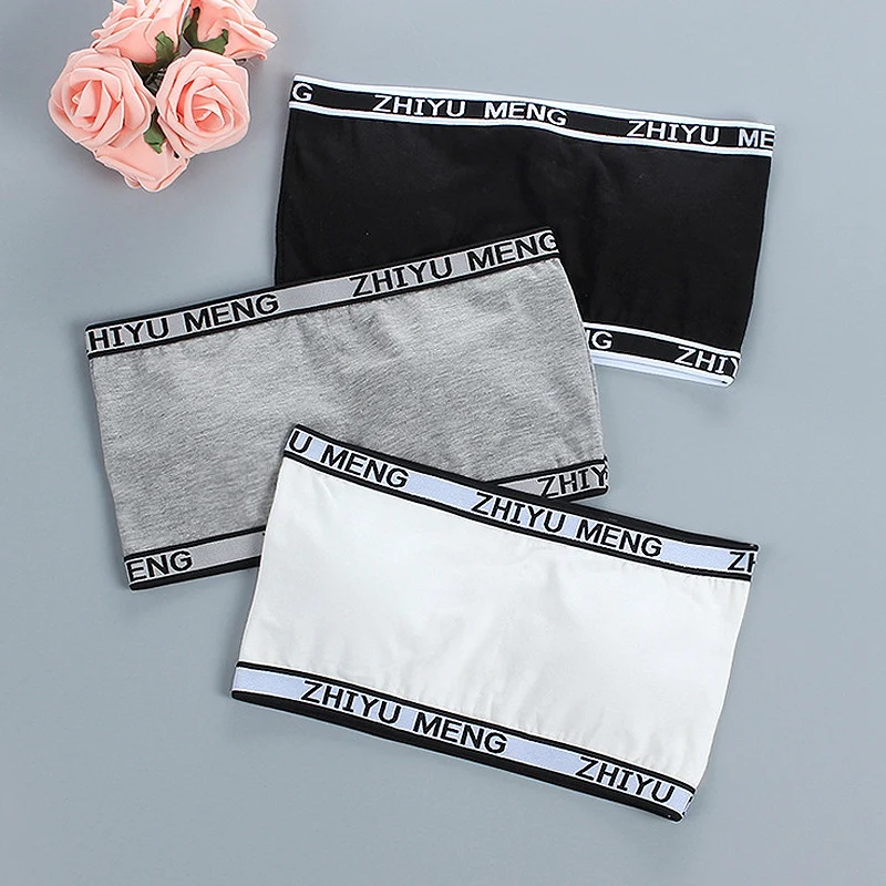 Бюстгальтер без бретелек для девочек нижнее белье подростков тренировочный