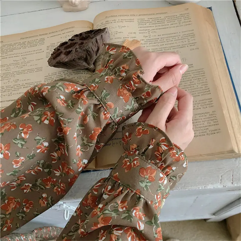 Женское винтажное платье Alien Kitty корейское ретро с цветочным принтом элегантное и