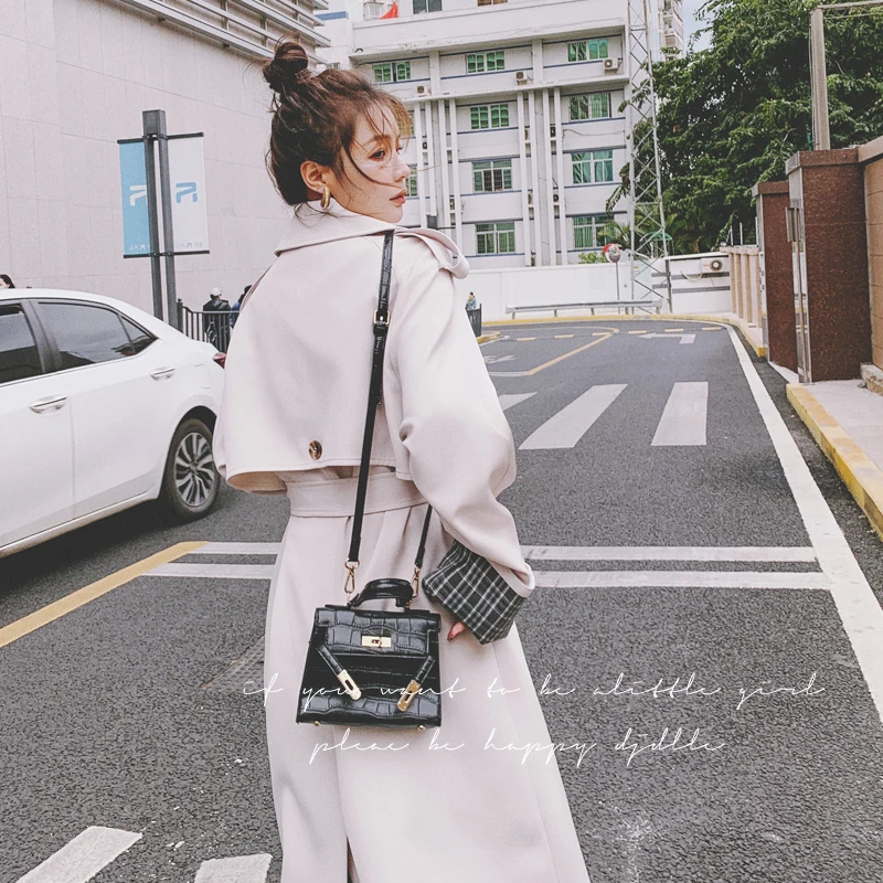 

New Fashion Women Trench Coat Double-Breasted Long Beige Duster Coat For Lady Outerwear Spring Autumn Female Clothes