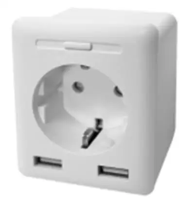 Умная Wi-Fi розетка-адаптер с функцией мониторинга нагрузки индикатором включения