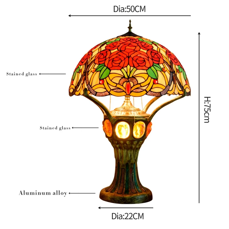 Рисунок 6 - Креативная большая настольная лампа с цветком розы