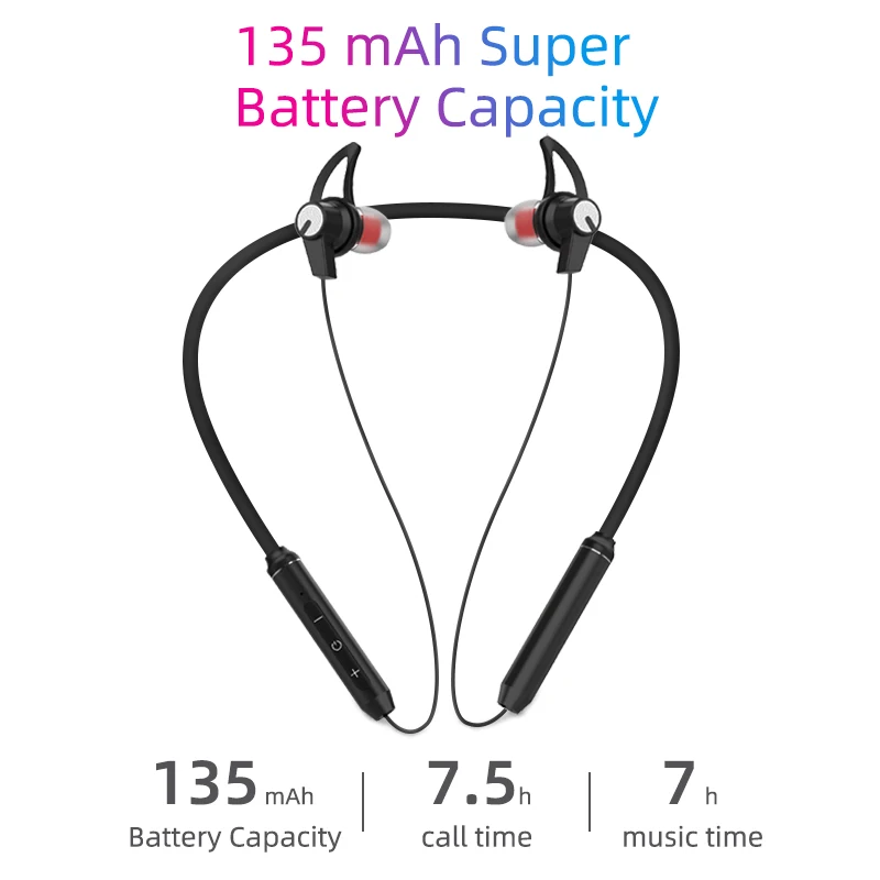 

Magnetic Earphone Wirless Earbuds Bluetooth 5.0 Neckband 9D Panoramic Sound Music Sports IPX5 In-ear Headset With Microphone