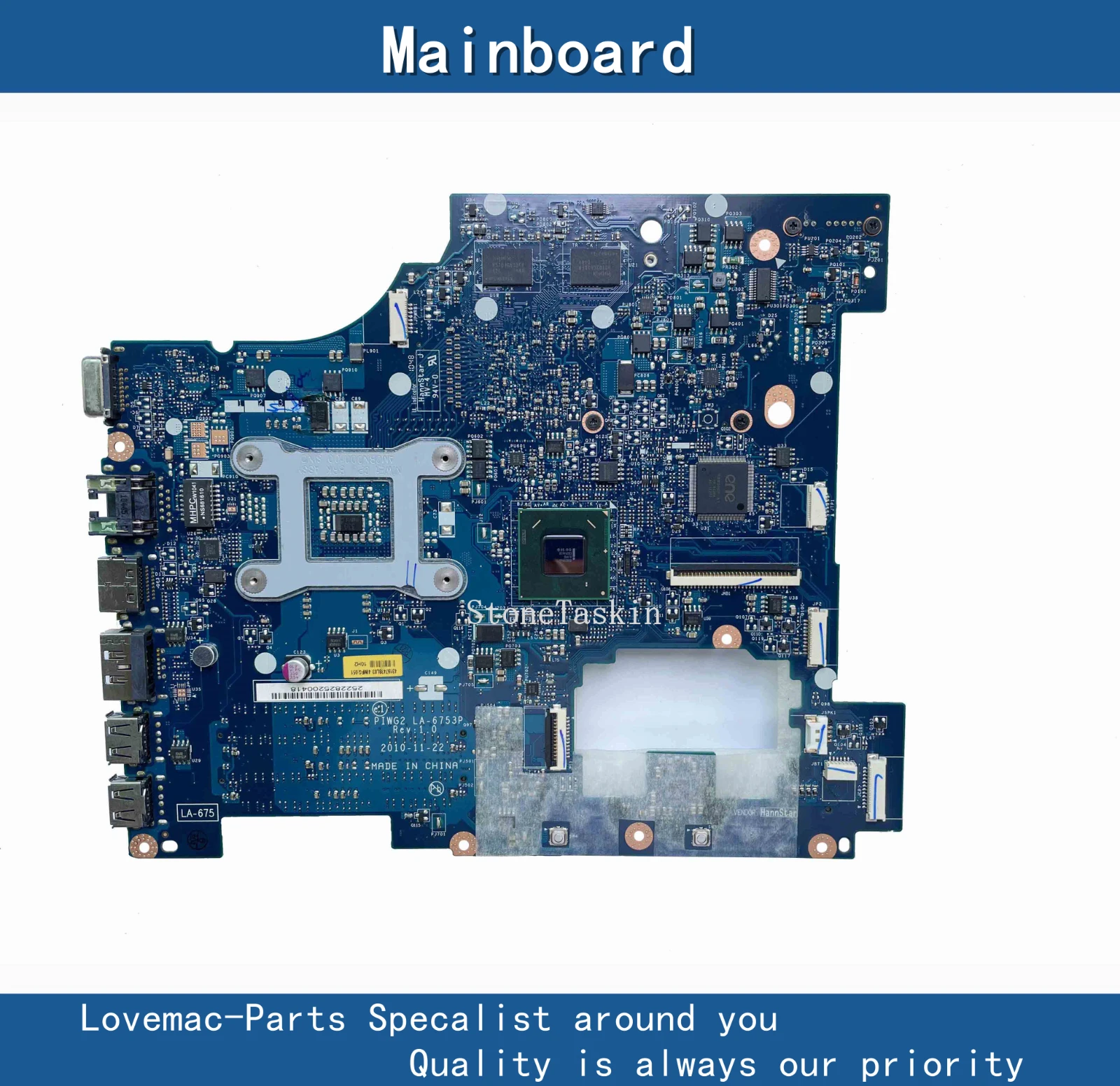 PIWG2 LA-6753P оригинал для Lenovo Ideapad G570 материнская плата ноутбука SLH9D HM65 216-0774207 DDR3 100% teste