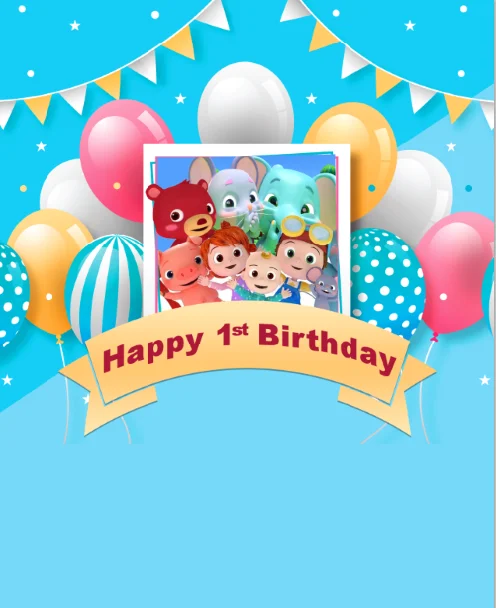 Виниловый фон для фотосъемки с персонализированным изображением кокомелона дня