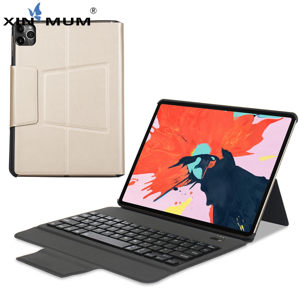 Чехол с Bluetooth клавиатурой для iPad Pro 12 9 дюйма кожаный защитный чехол английской