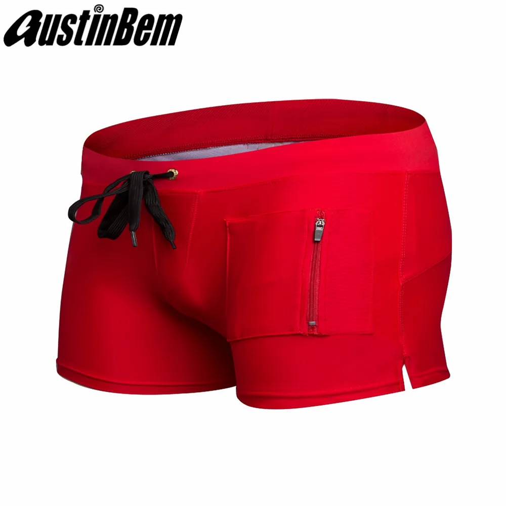 Купальные костюмы AUSTINBEM для пляжа, мужские купальные шорты для мальчиков, шорты с карманами на молнии, De Bain Homme, плавки для купания - Цвет: 05
