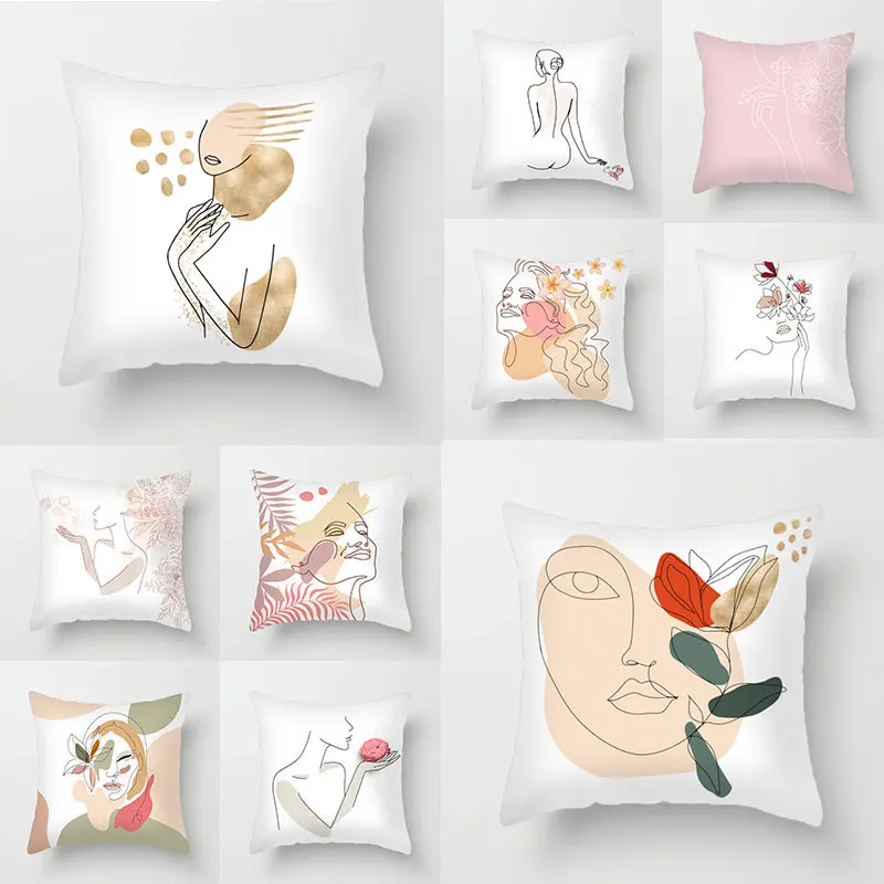 

45*45cm Home Supplies Pillow Case Pillowslip Waist Throw Cushion Cover Throw Pillows Covers Cushion Cover Car Decor