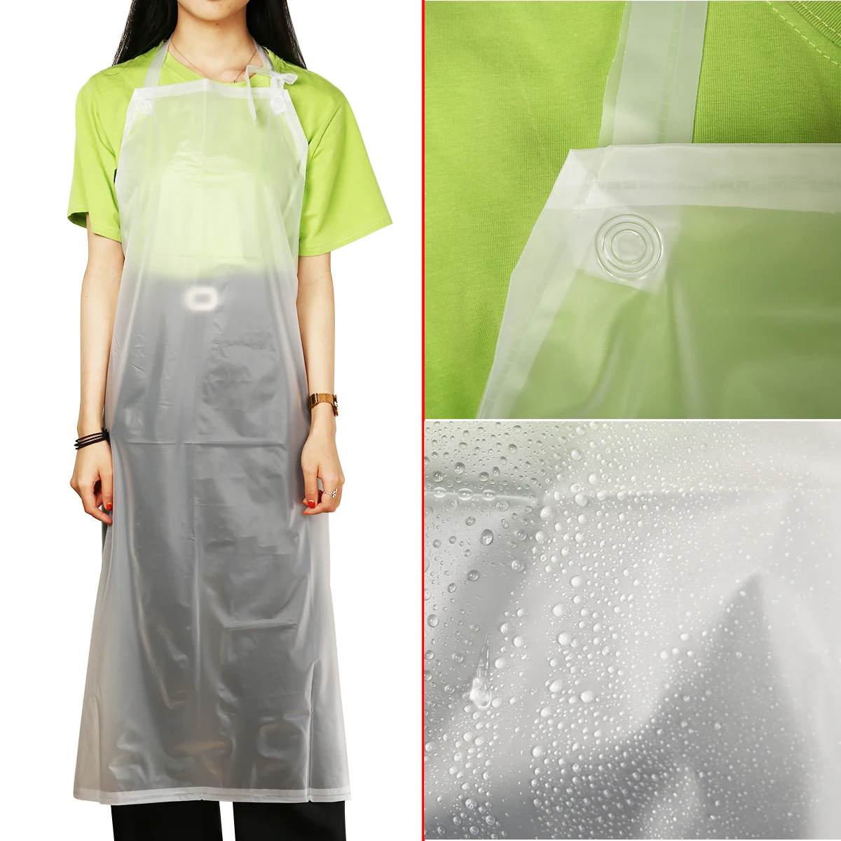 Chef Apron Waterproof Transparent PVC Unisex Oil Stain Resistance Vinyl Home Kitchen Restaurant | Дом и сад