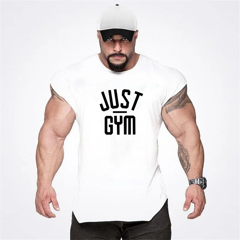 Muscleguys Фитнес Мужская одежда для бодибилдинга летняя майка спортзала Хип-Хоп