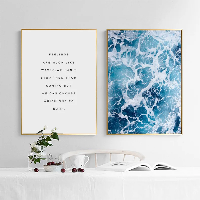 

Nordic Canvas Poster Sea Posters And Prints Wall Art Canvas Painting Scandinavian Wall Pictures For Living Room Plakat Unframed
