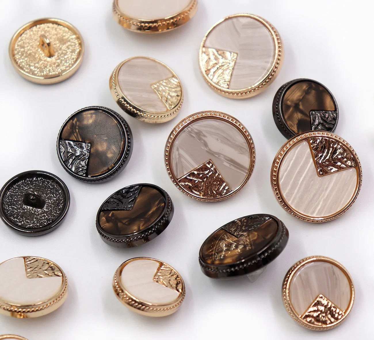 

Metal Bead Button Clothes Sweater Coat Decoration Suit Flat Good Quality Accessories DIY Clothing 6Pcs/Lot X-032
