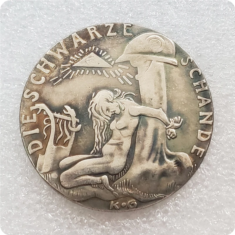 Редкий Карл гоцетц медаль немецкий черный стыд/Обнаженная девушка эротические