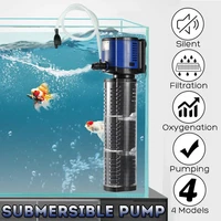 3 in 1 aquarium filter air pump aquarium water pump fish tank circulating internal filter air oxygen increase 5w14w20w35w