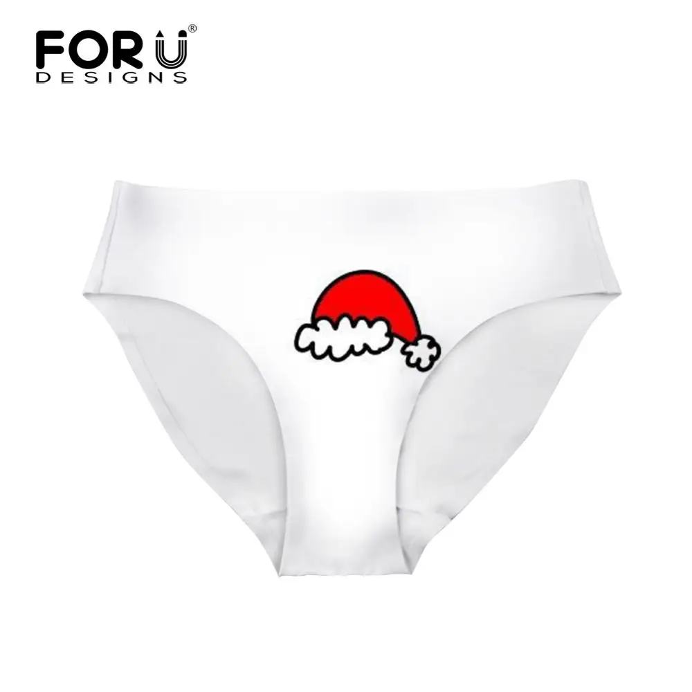 FORUDESIGNS/новогодний фестиваль, женское нижнее белье со снежинками и рождественским принтом, женские трусики, Дамское сексуальное нижнее белье, танга, стринги, стринги - Цвет: RI419AM